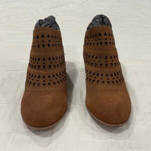 Diba Brown Patterned Ankle Booties